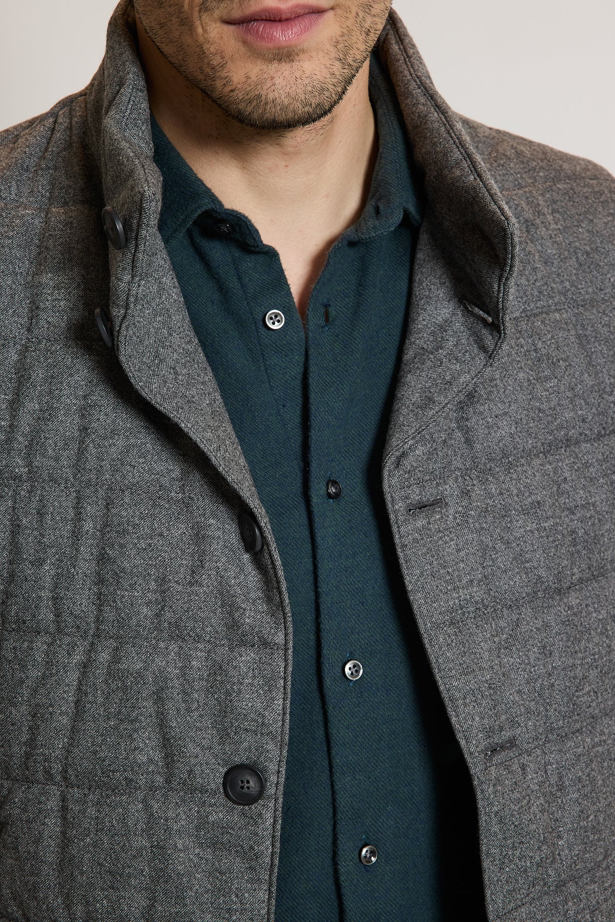 WOOL VEST ANTHRACITE