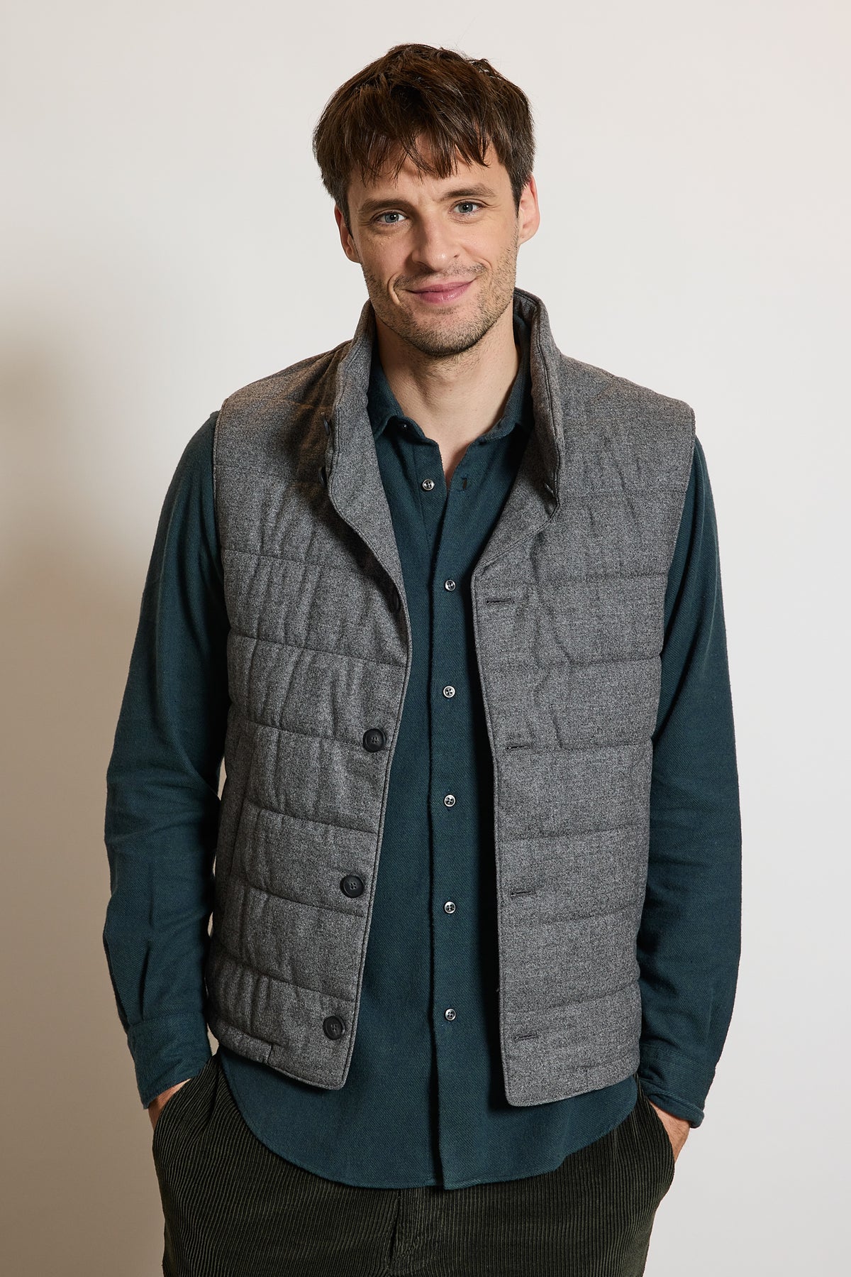 WOOL VEST ANTHRACITE