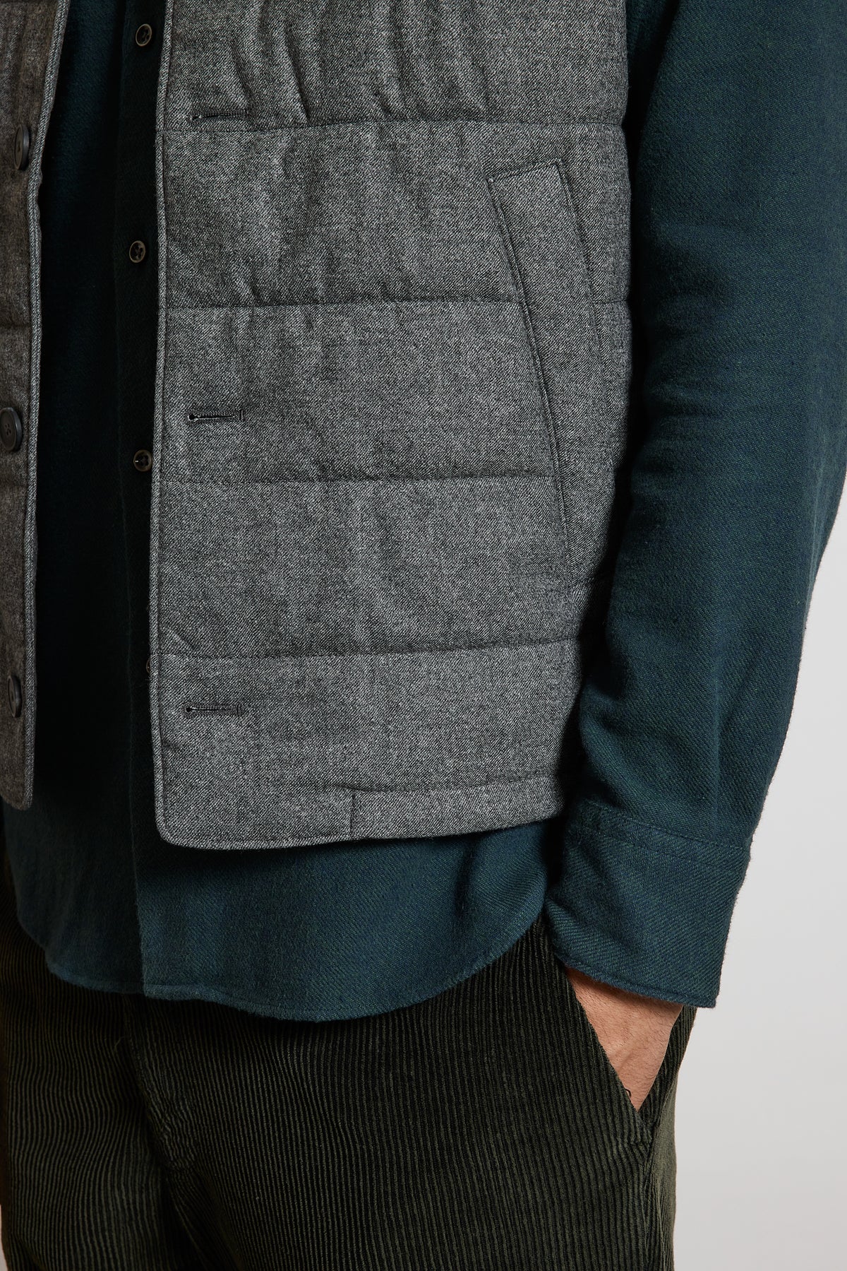 WOOL VEST ANTHRACITE