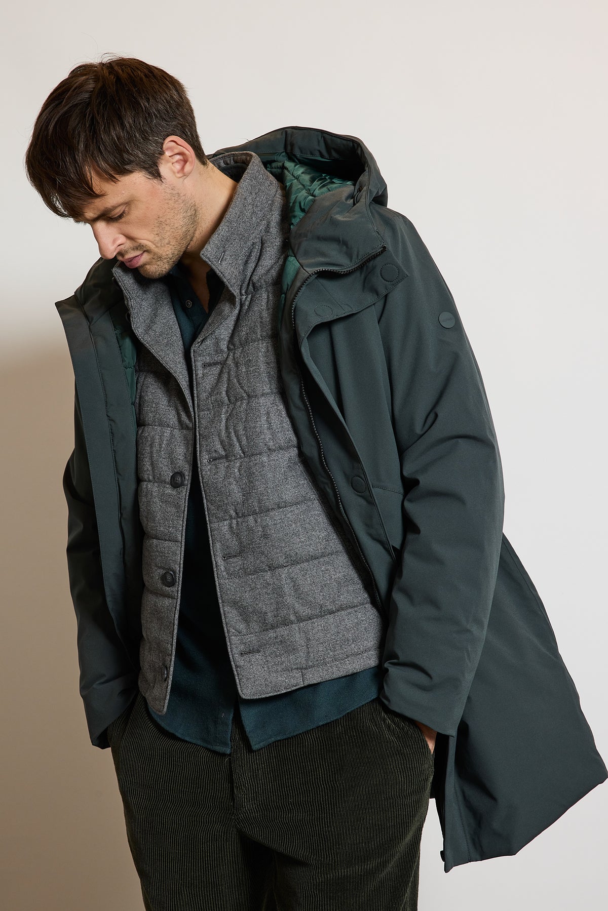 WOOL VEST ANTHRACITE