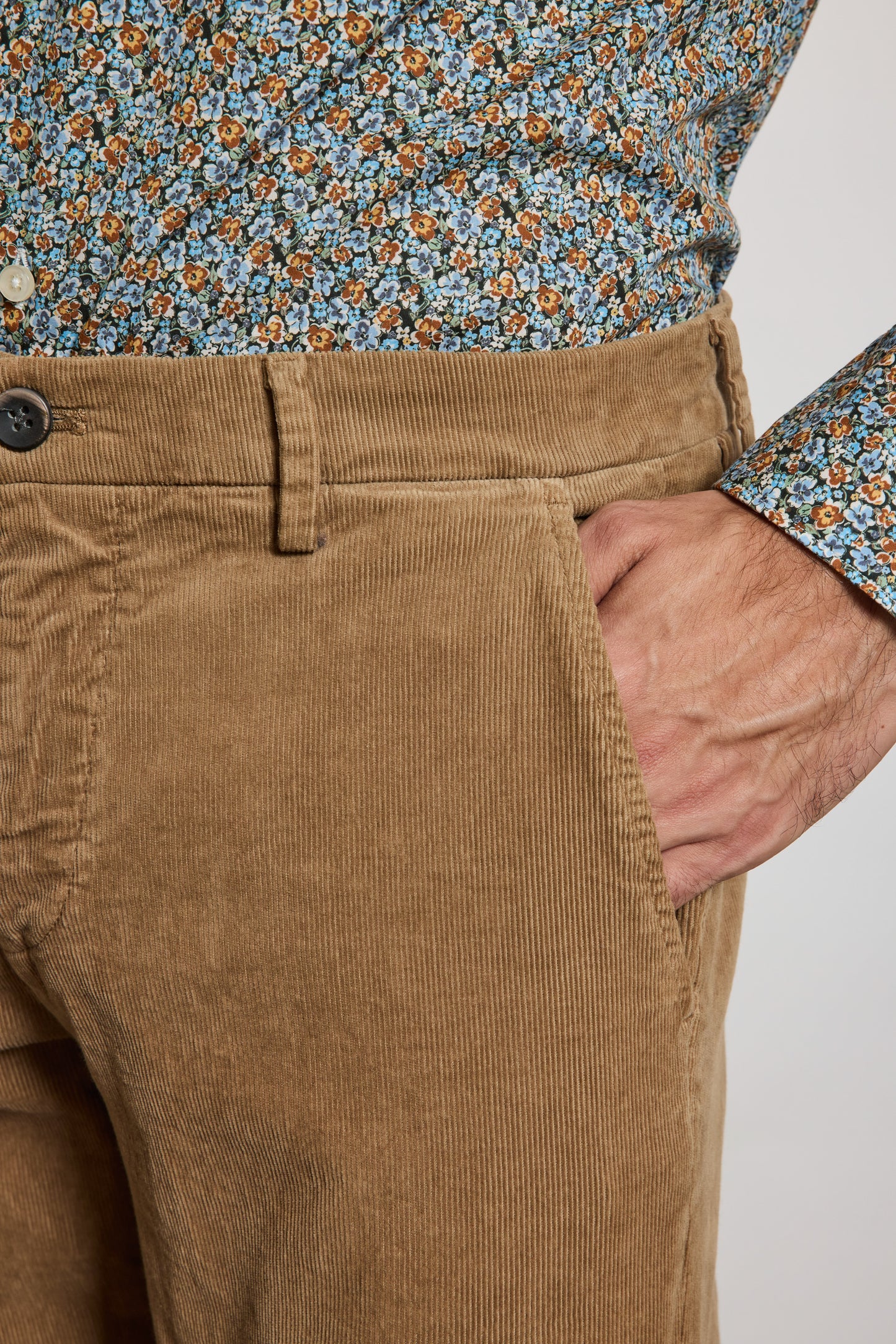 PANTALON VELOURS BEIGE