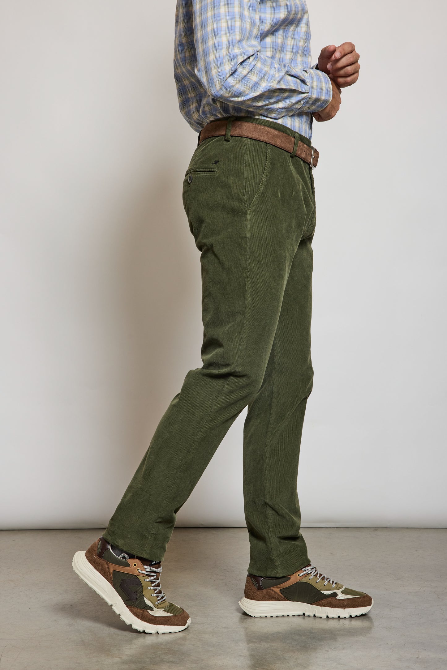 PANTALON VELOURS KAKI