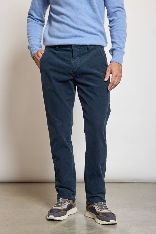 PANTALON VELOURS MARINE