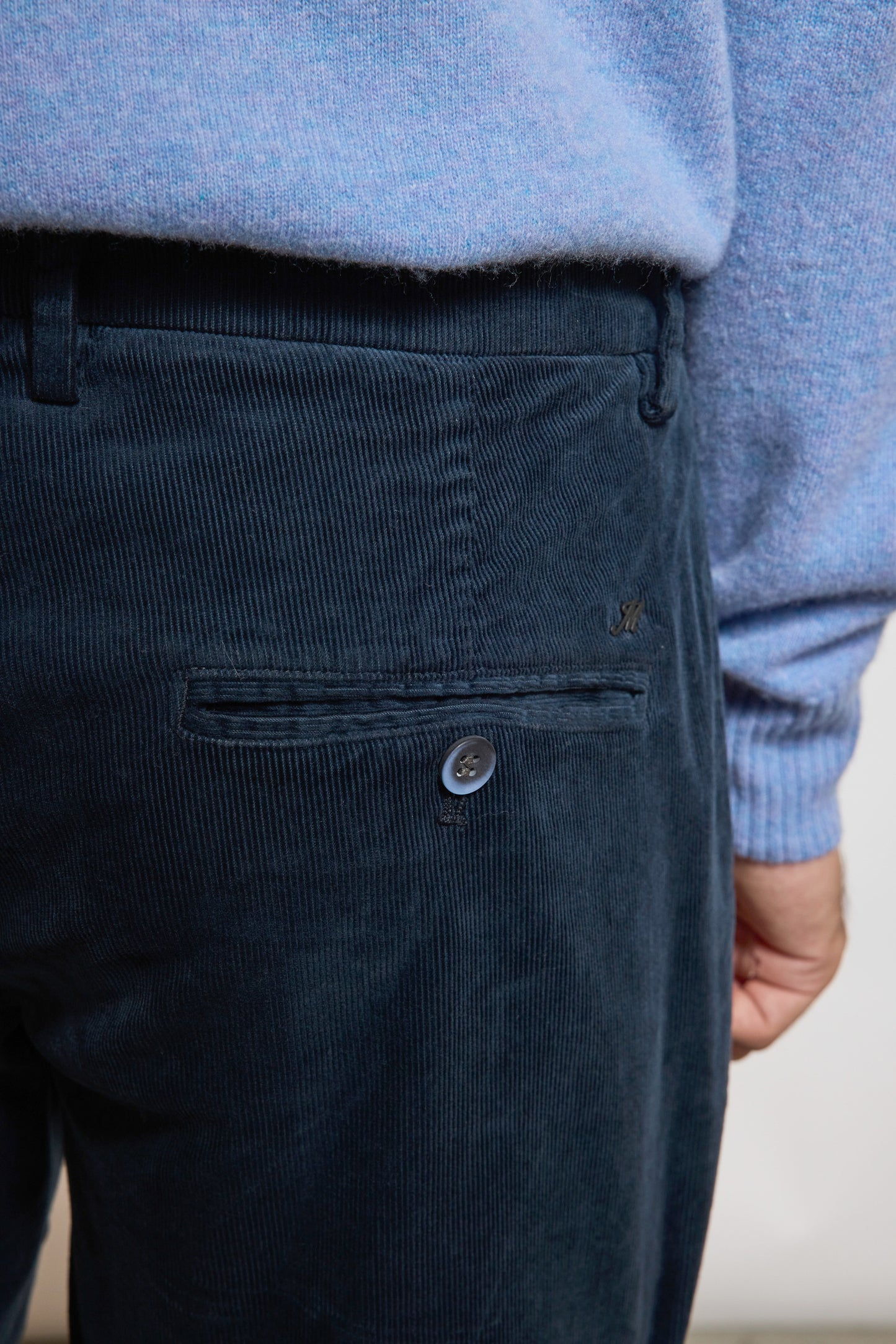 PANTALON VELOURS MARINE