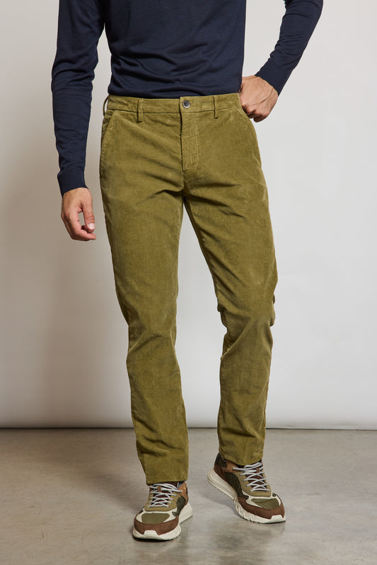 PANTALON VELOURS OLIVE