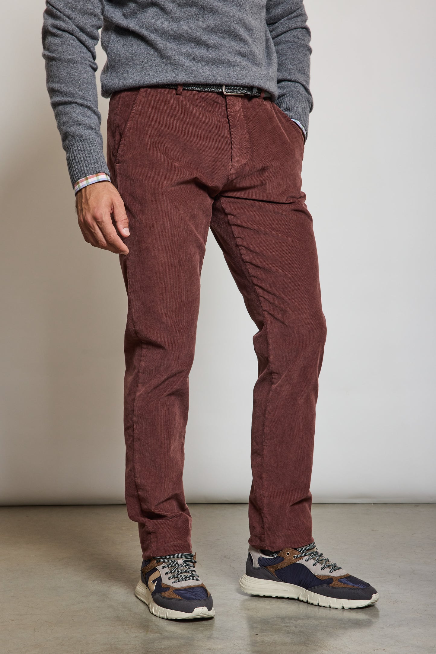 PANTALON VELOURS VIEUX ROSE