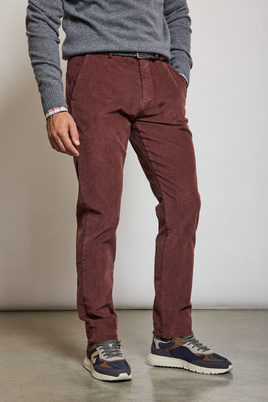 PANTALON VELOURS VIEUX ROSE