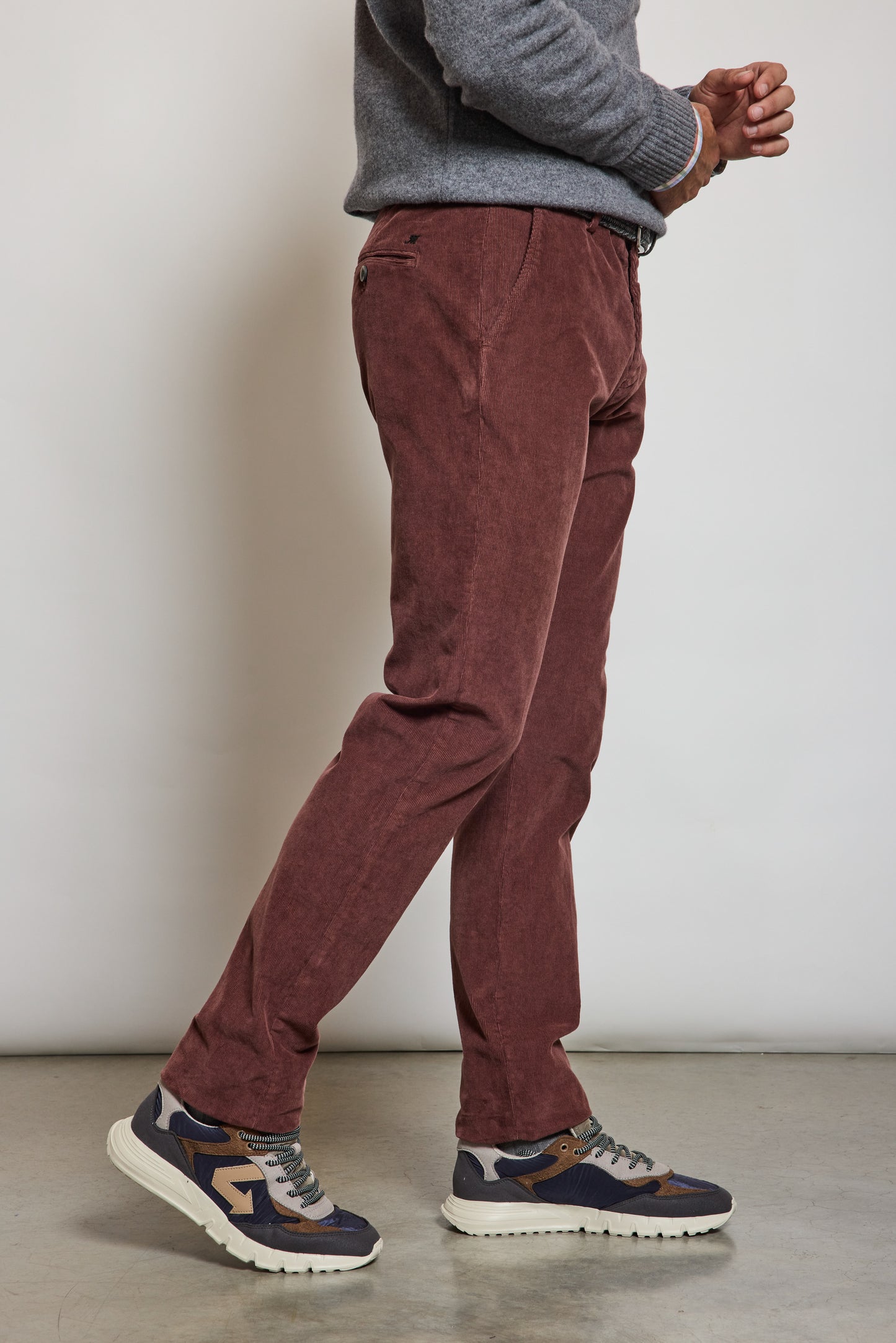 PANTALON VELOURS VIEUX ROSE