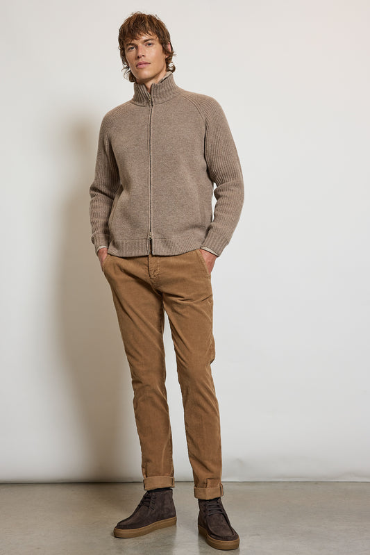 PANTALON VELOURS BLANCHI CAMEL