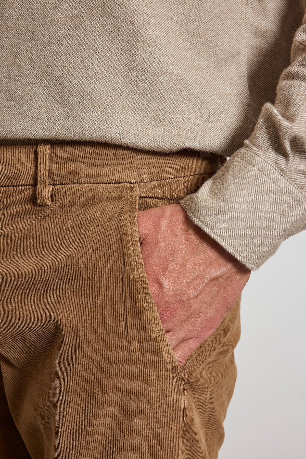 PANTALON VELOURS BLANCHI CAMEL
