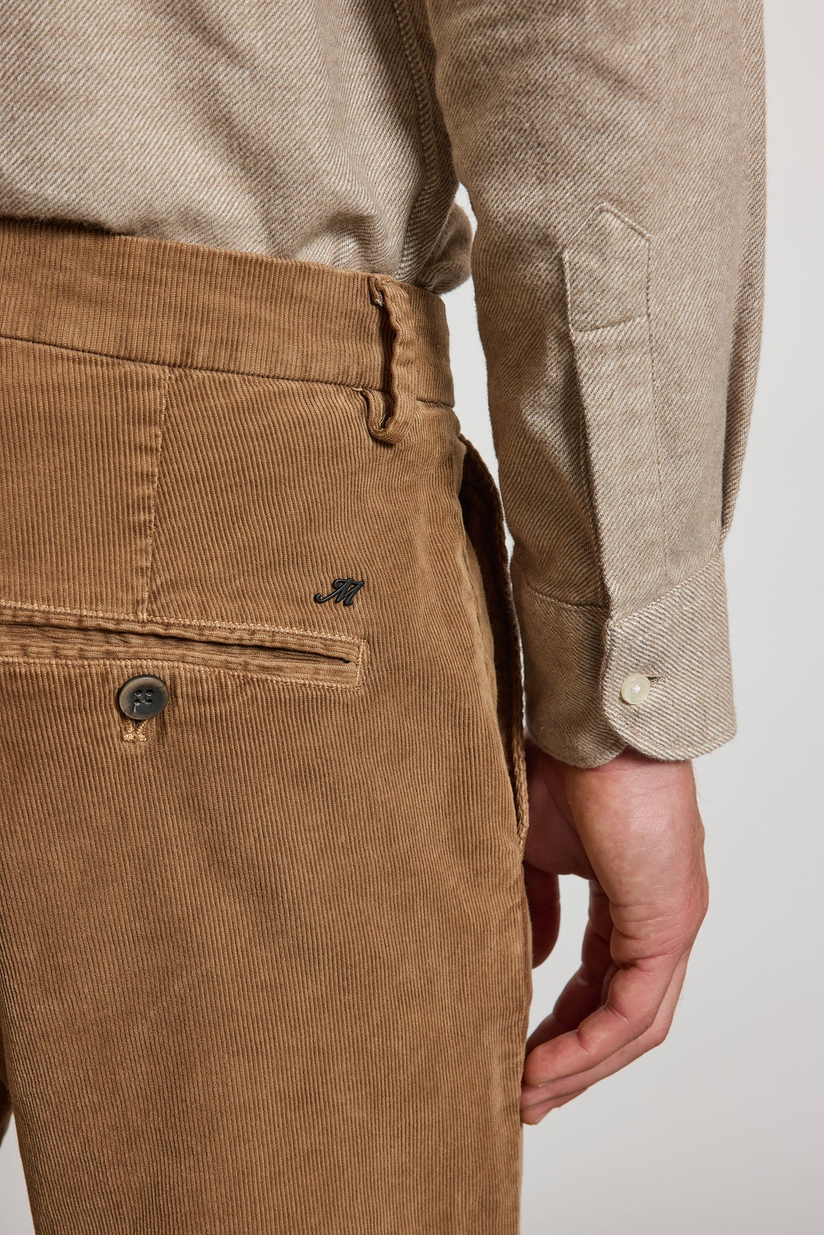 PANTALON VELOURS BLANCHI CAMEL
