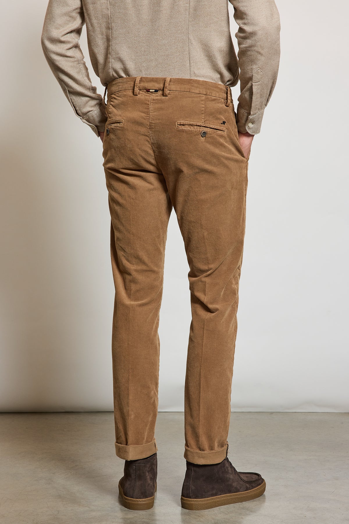 PANTALON VELOURS BLANCHI CAMEL