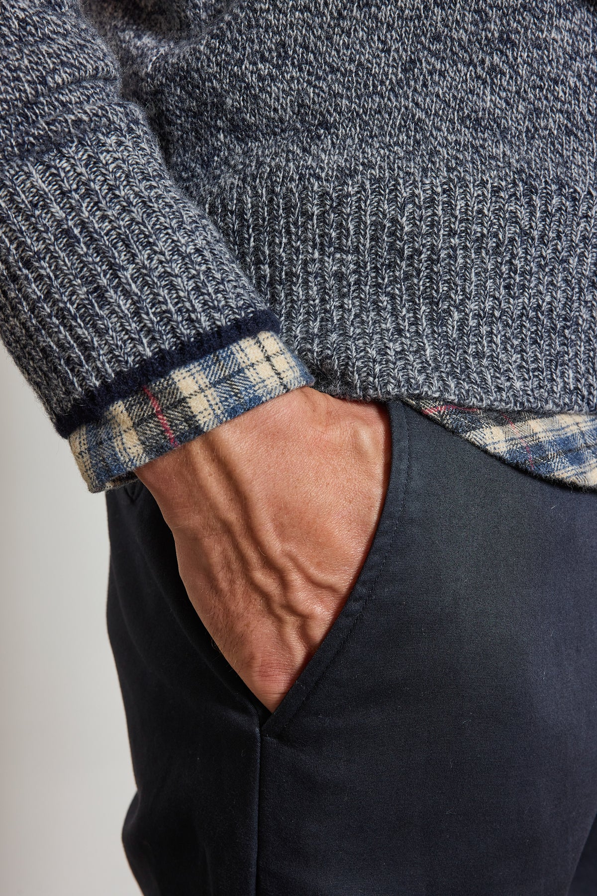 PANTALON EN JERSEY MARINE