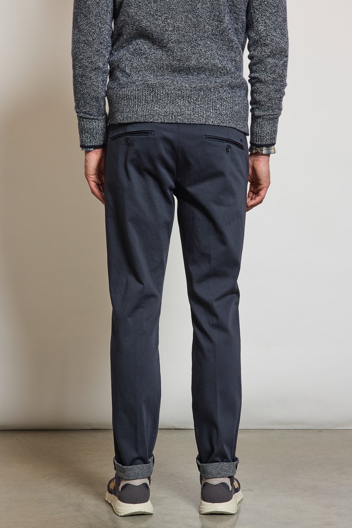 PANTALON EN JERSEY MARINE