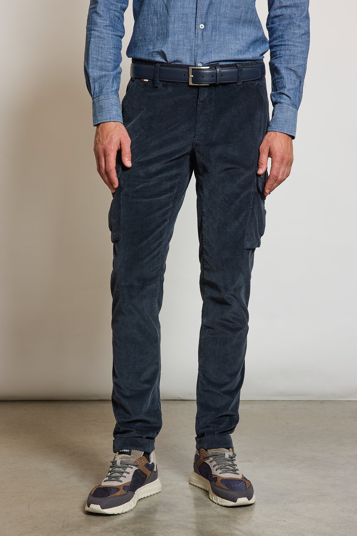 CORDUROY POCKET PANTS GRAY
