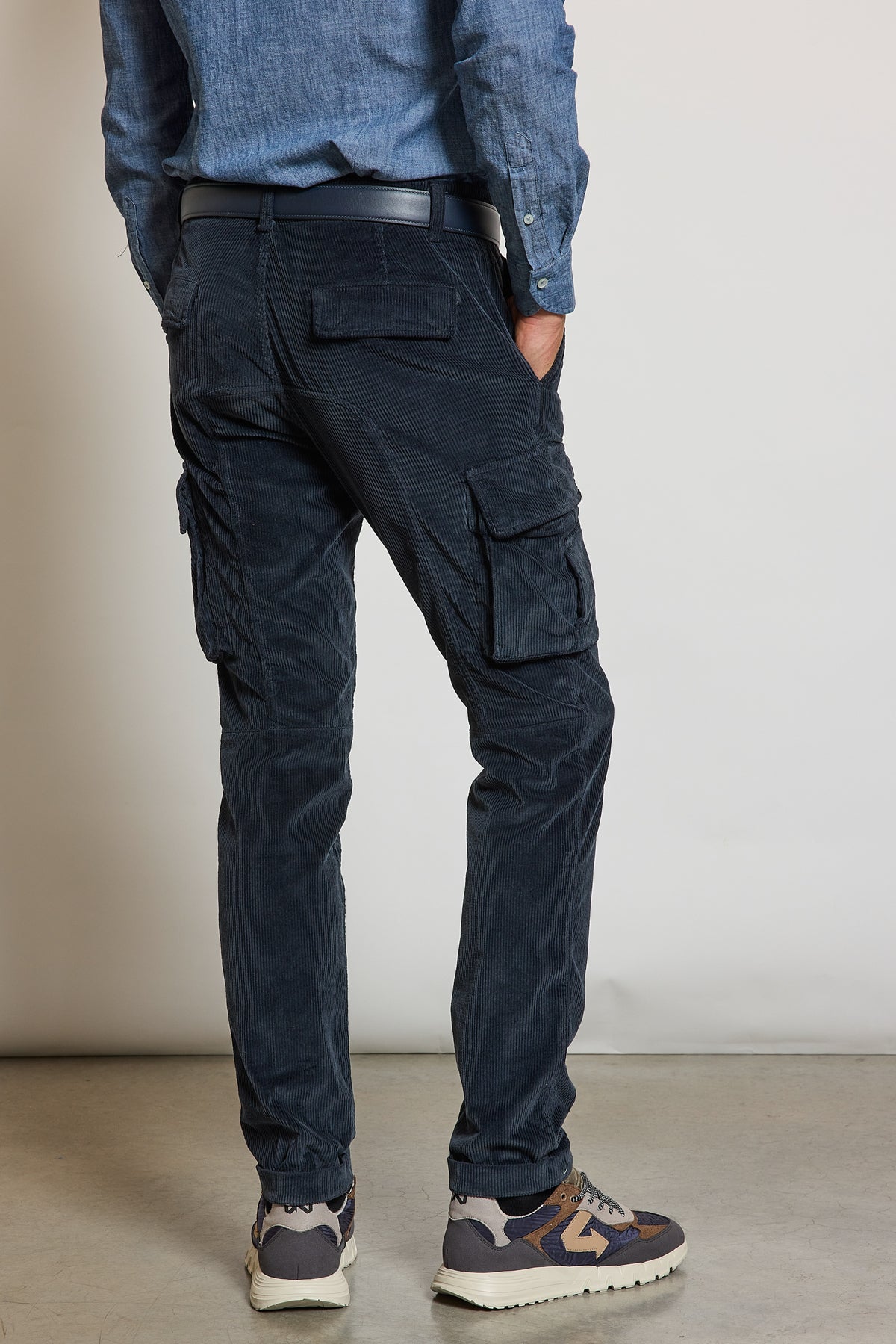 CORDUROY POCKET PANTS GRAY