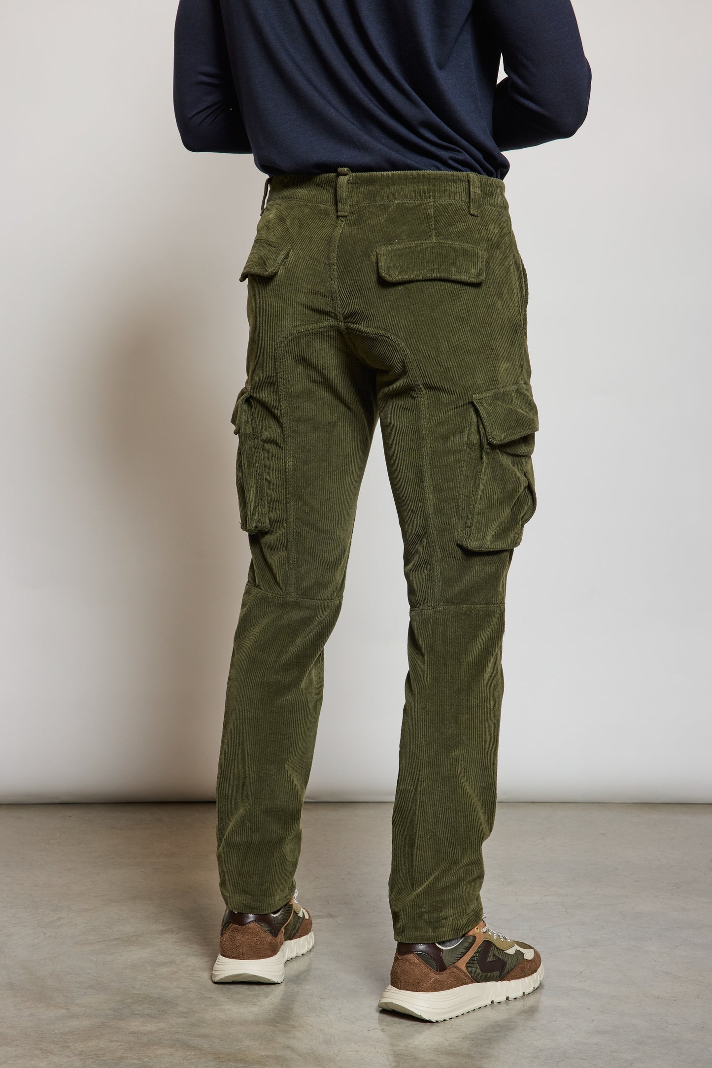 CARGO EN VELOURS KAKI