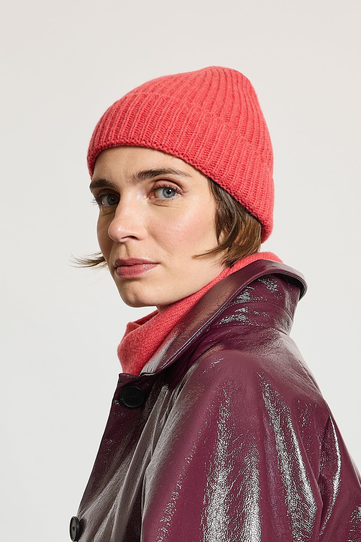 CASHMERE BEANIE BURNT ORANGE