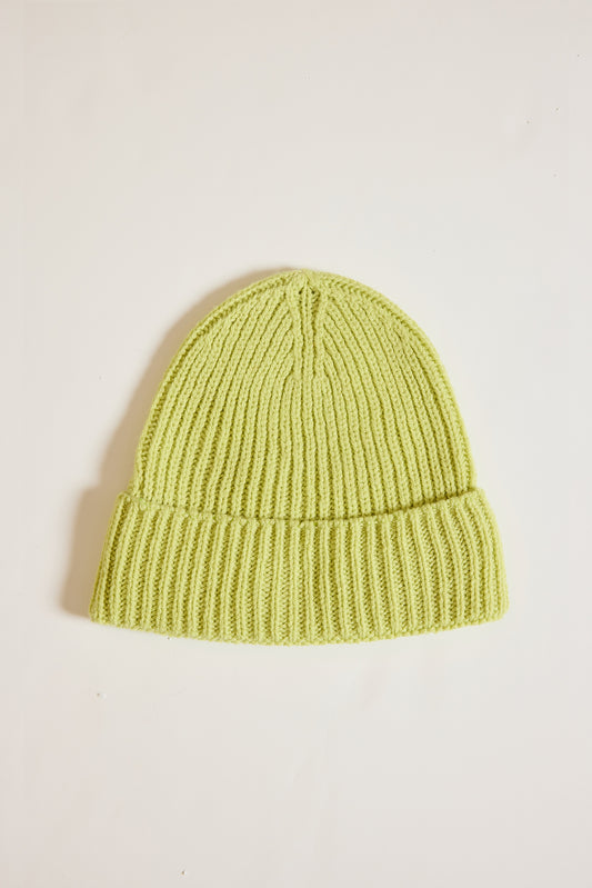 BONNET EN CACHEMIRE LIME
