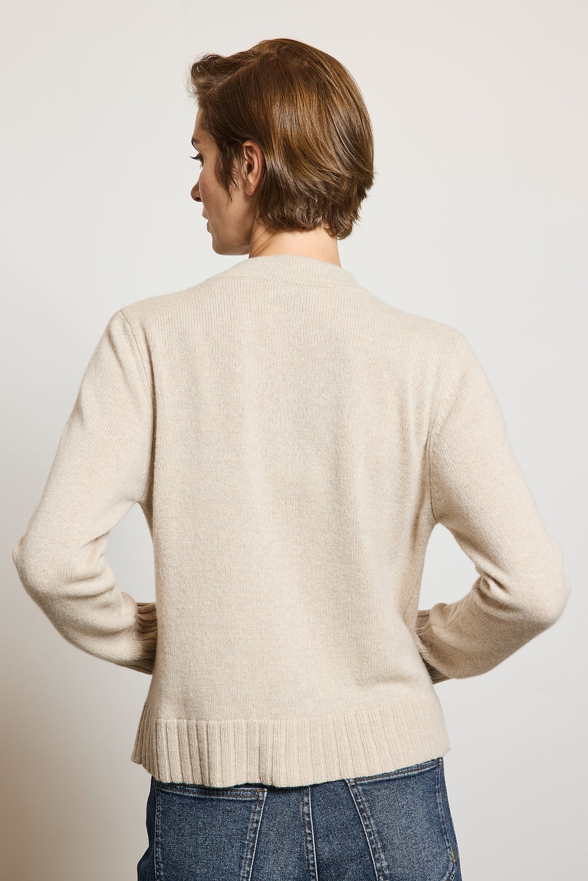 BLOUSON EN CACHEMIRE BEIGE