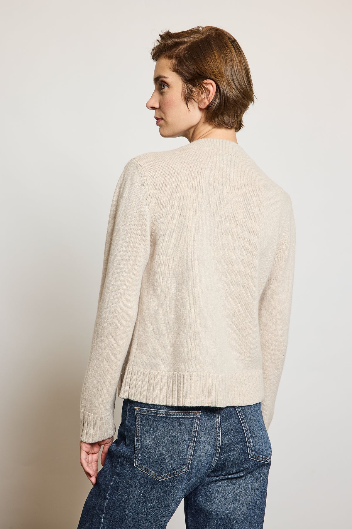 BLOUSON EN CACHEMIRE BEIGE