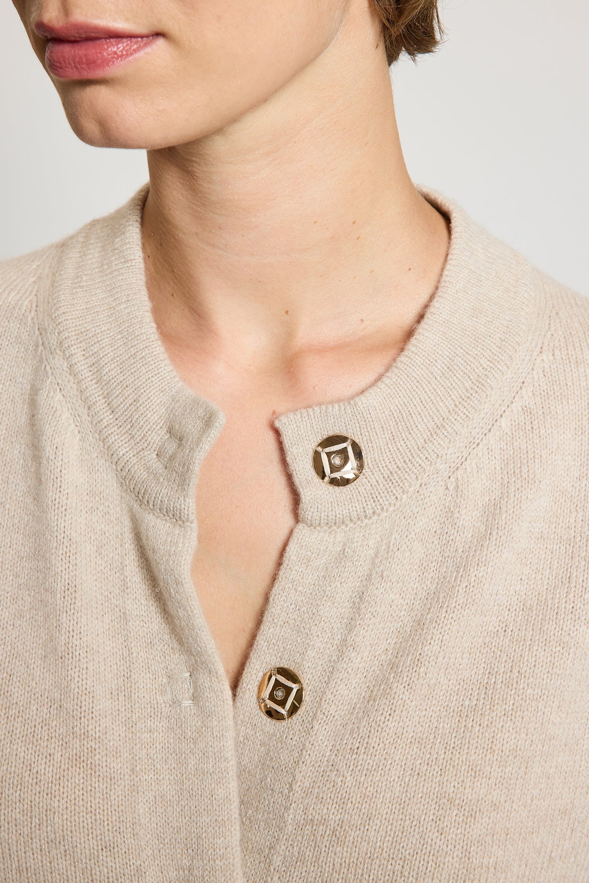 BLOUSON EN CACHEMIRE BEIGE
