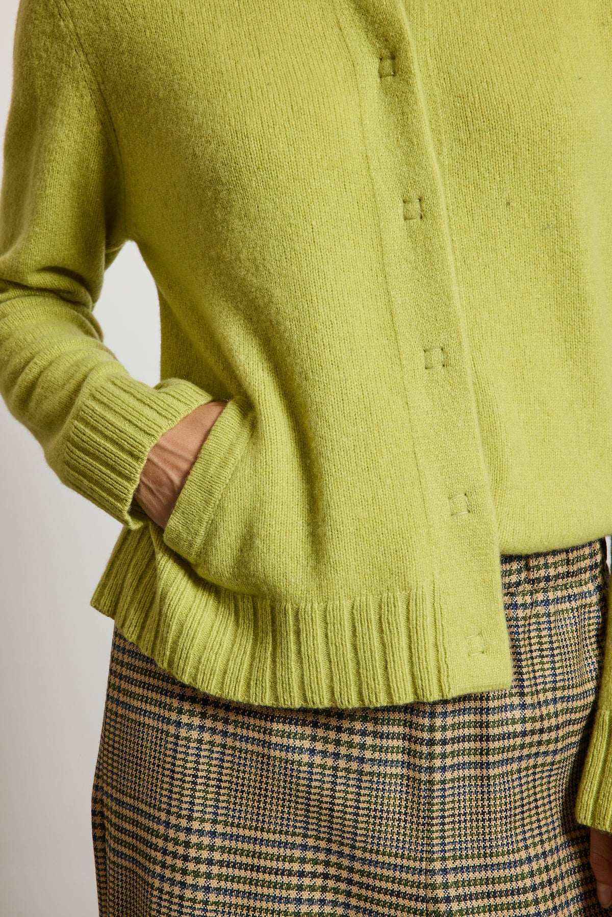 BLOUSON EN CACHEMIRE LIME