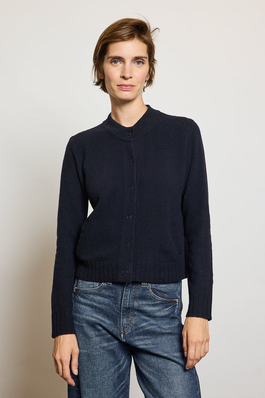 BLOUSON EN CACHEMIRE MARINE