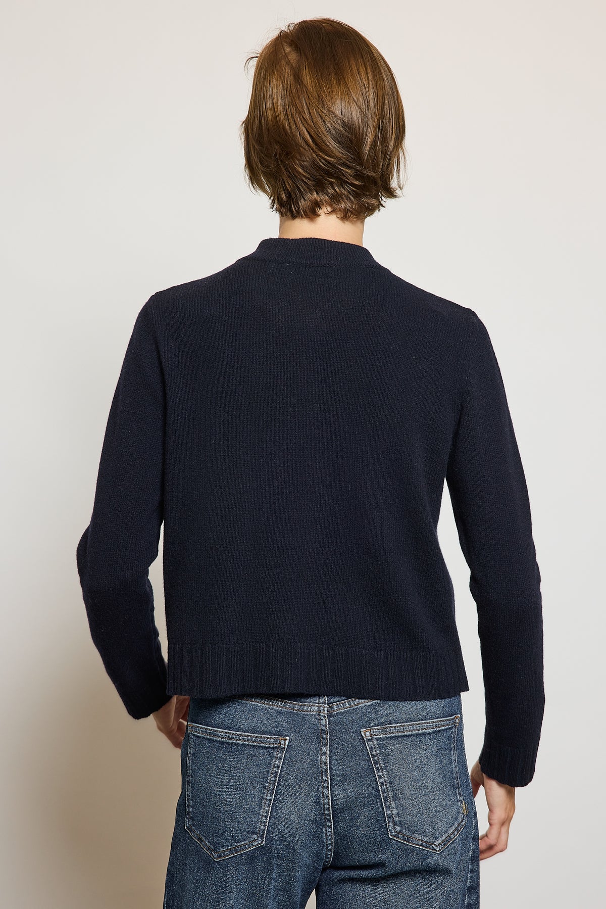 BLOUSON EN CACHEMIRE MARINE