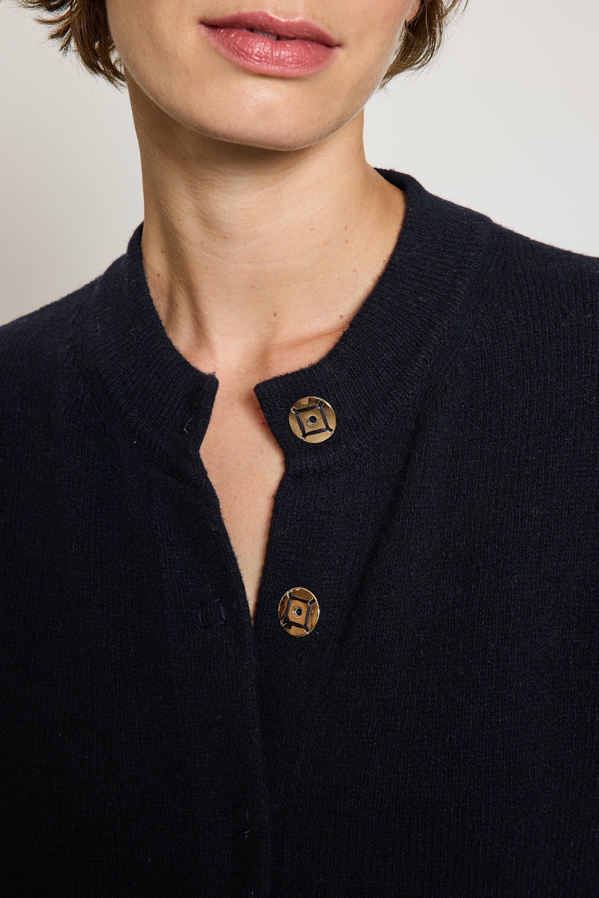 BLOUSON EN CACHEMIRE MARINE
