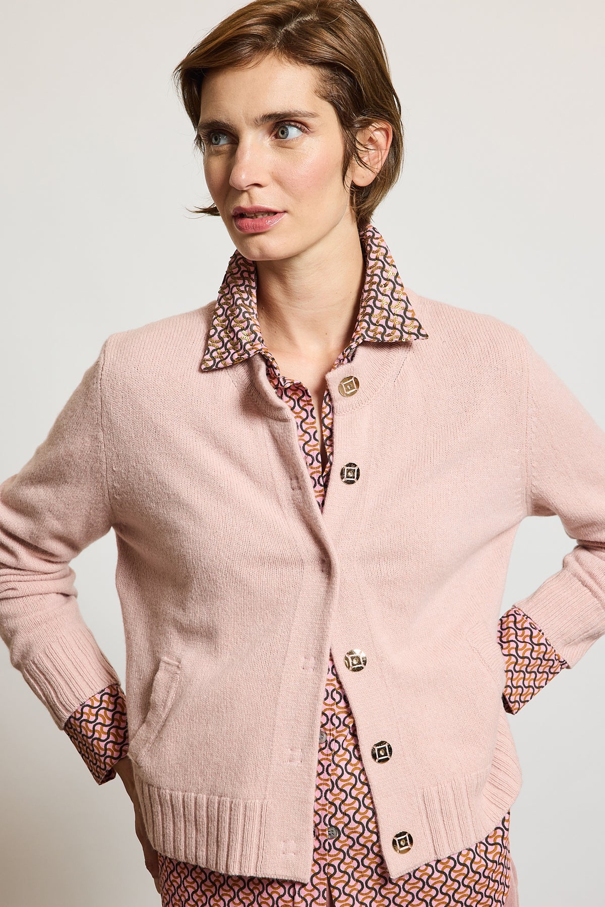 CASHMERE JACKET PINK