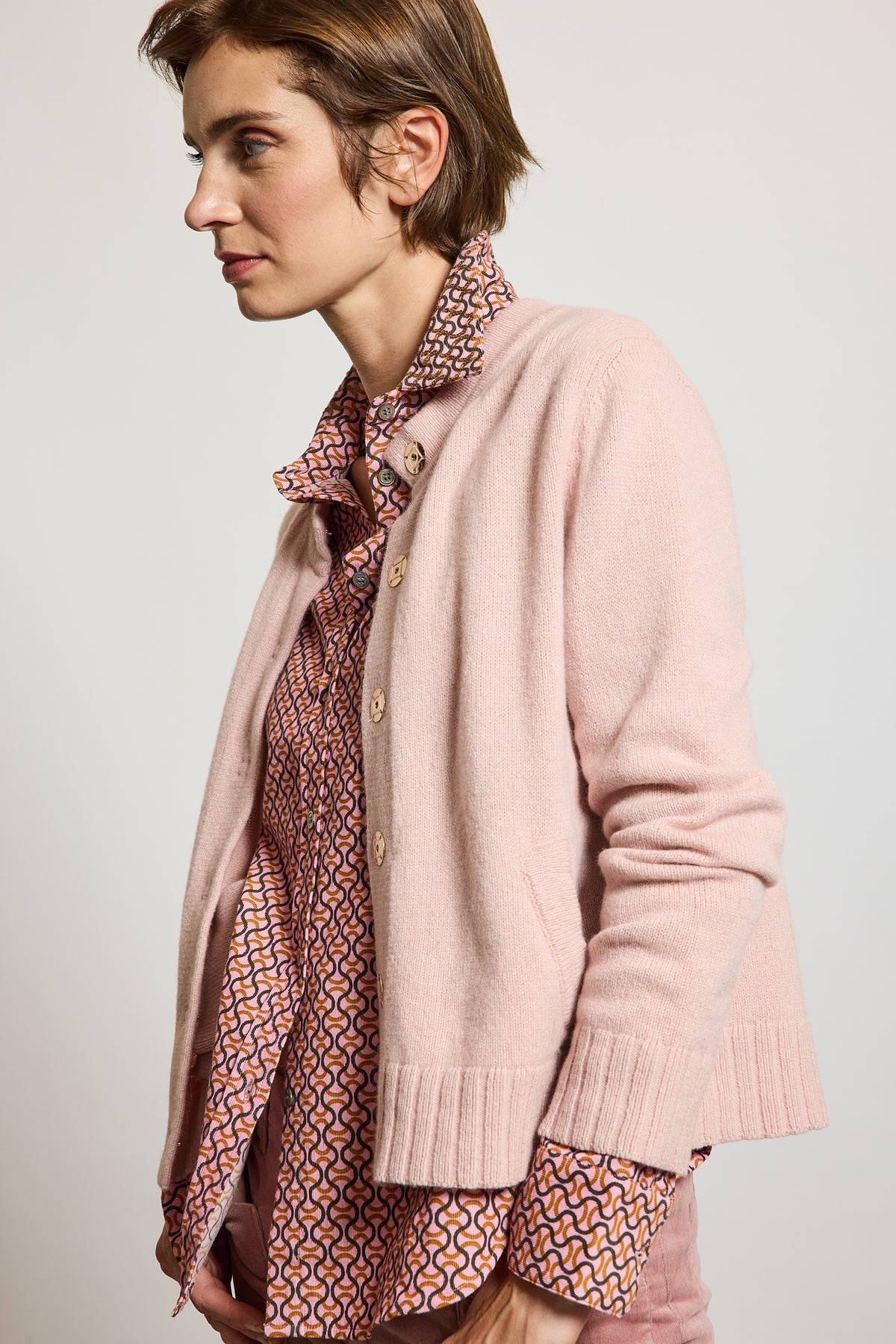 CASHMERE JACKET PINK