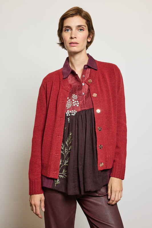 CASHMERE JACKET TERRACOTTA