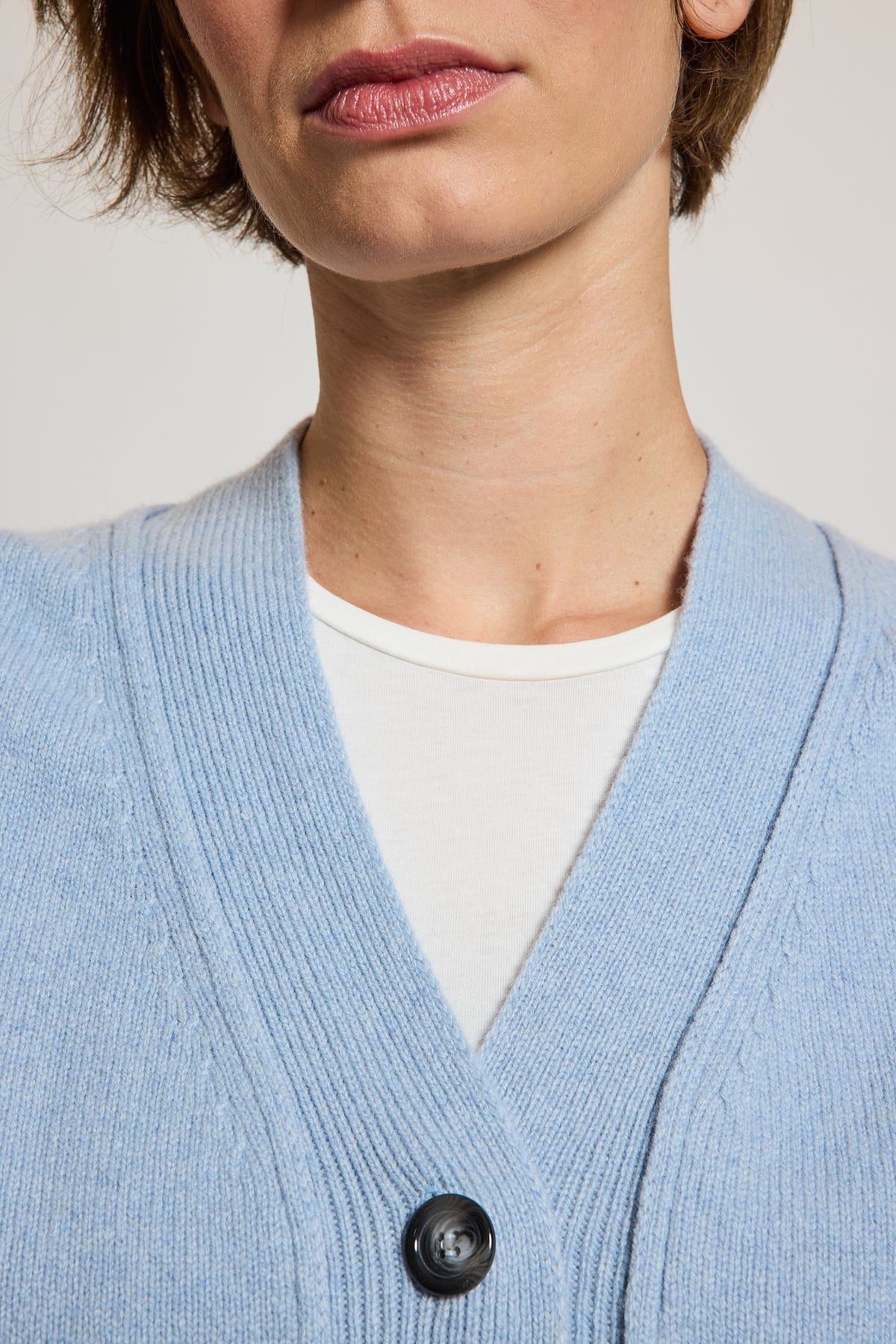 CASHMERE CARDIGAN SKY