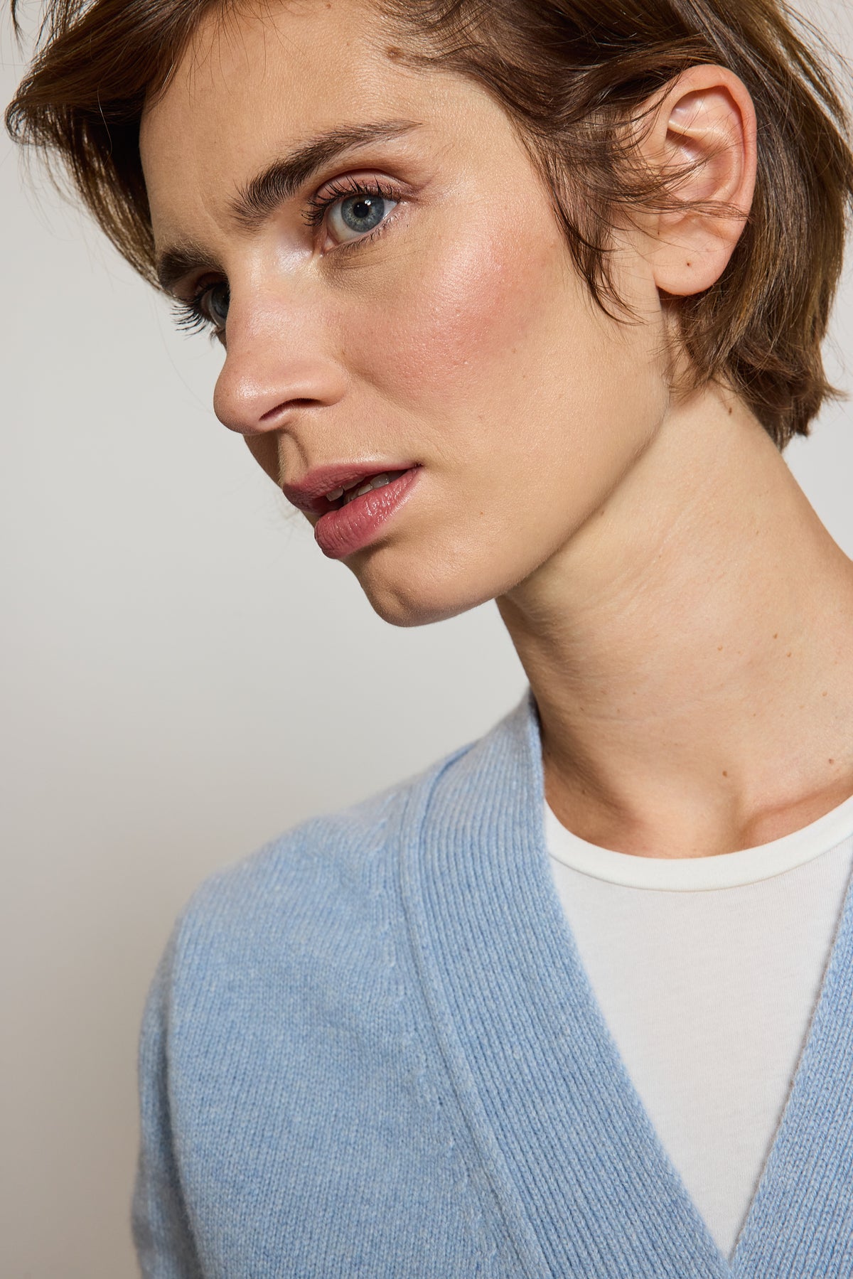 CASHMERE CARDIGAN SKY