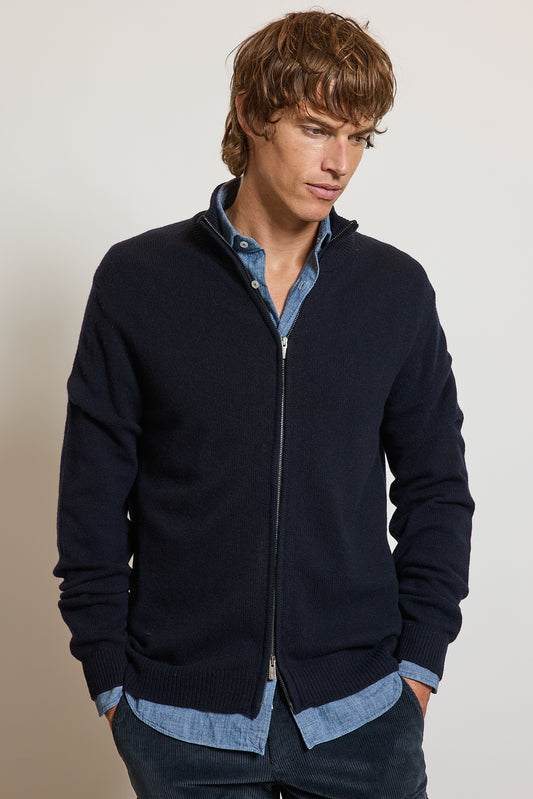 CARDIGAN EN CACHEMIRE MARINE