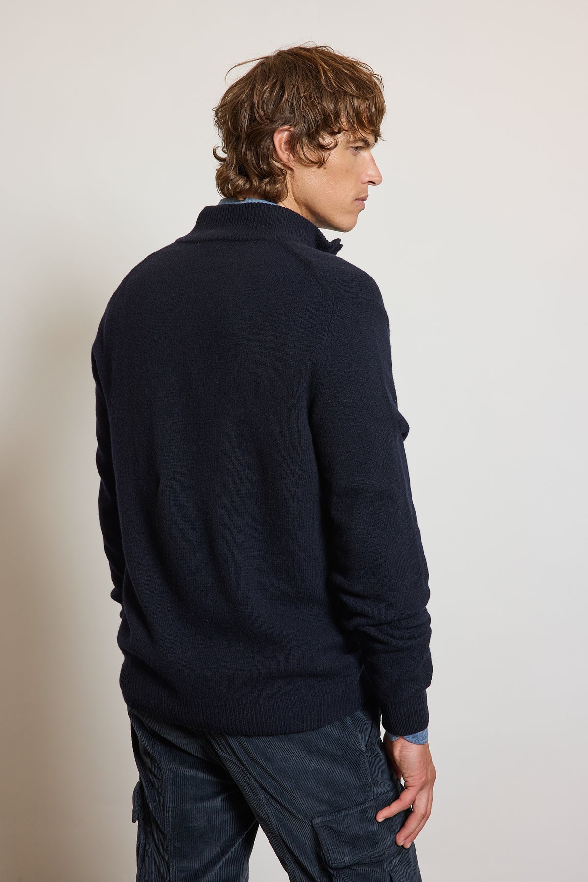 CARDIGAN EN CACHEMIRE MARINE