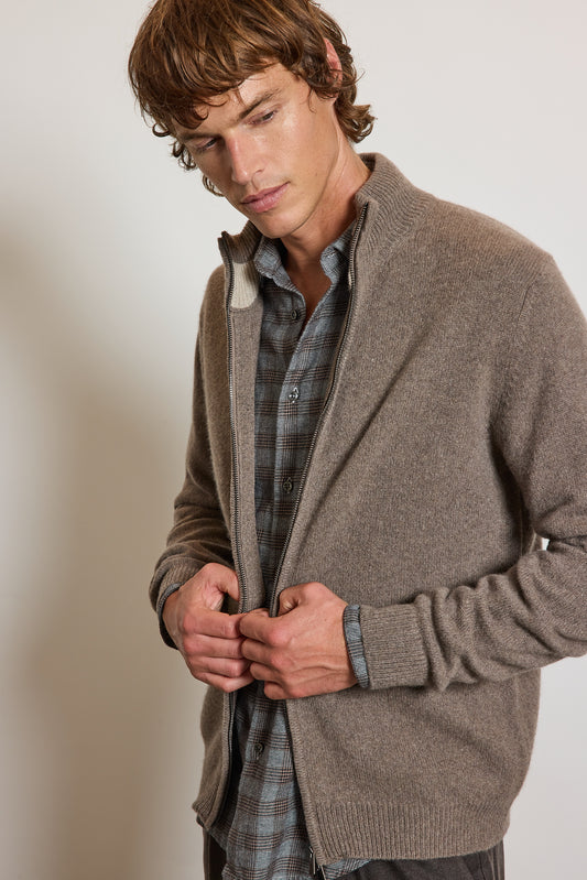 CARDIGAN EN CACHEMIRE TAUPE