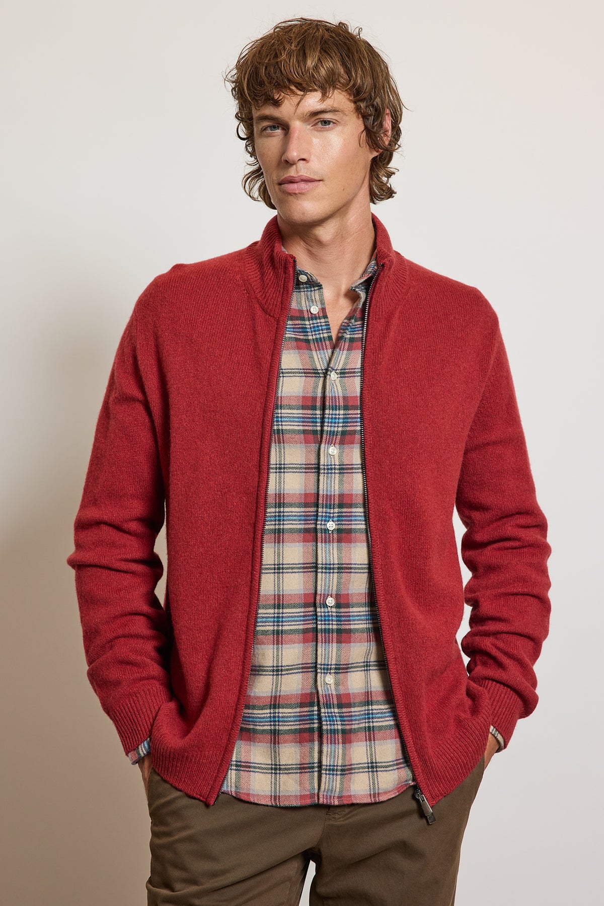 CASHMERE CARDIGAN TERRACOTTA