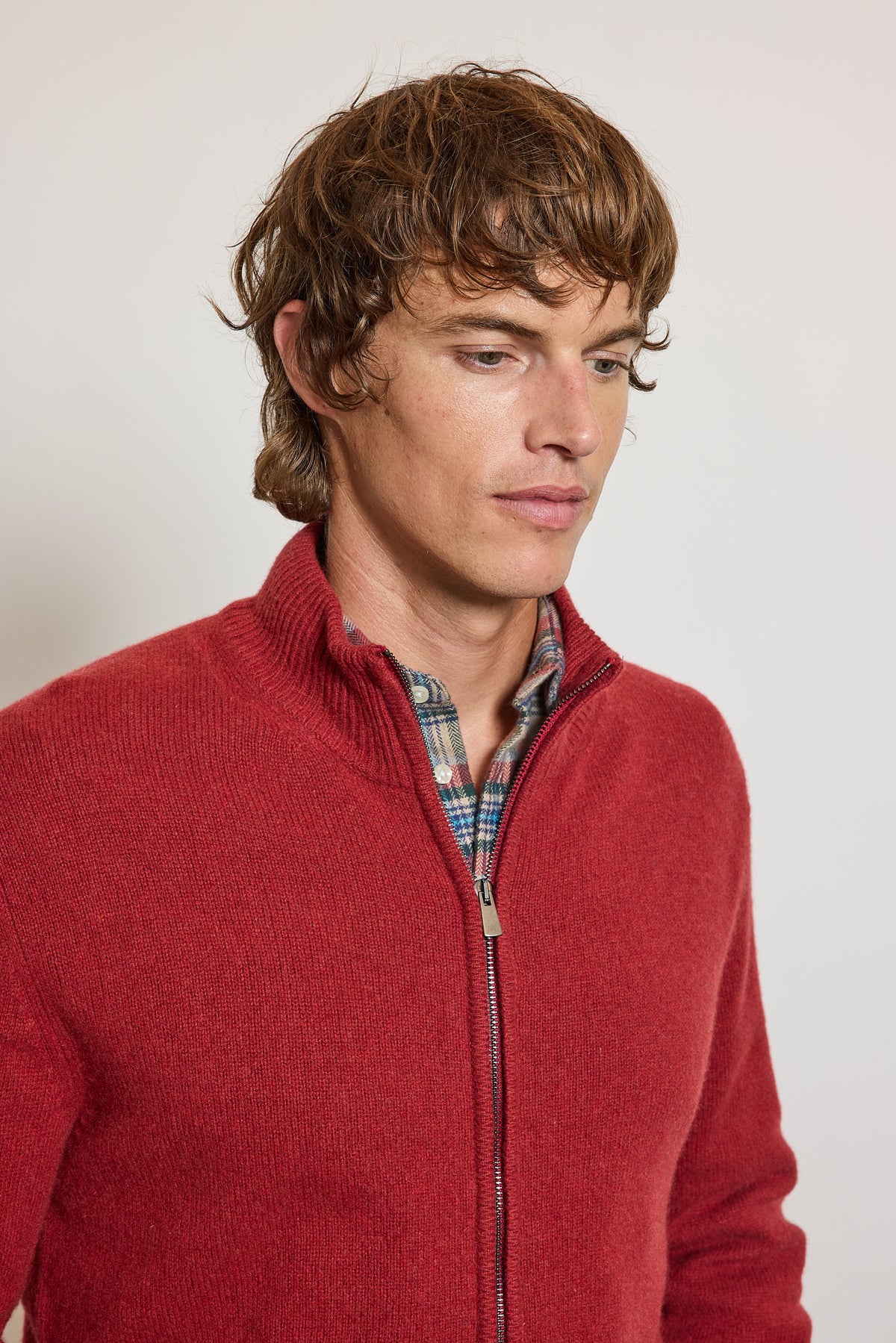 CASHMERE CARDIGAN TERRACOTTA