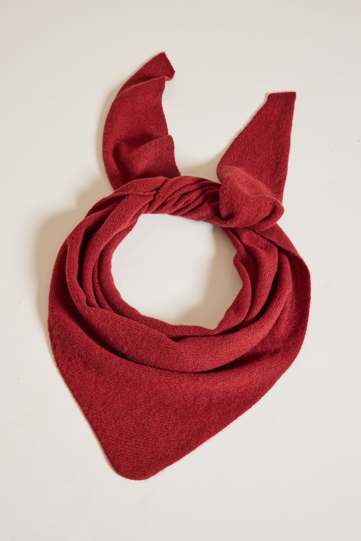 CASHMERE TRIANGLE SCARF TERRACOTTA