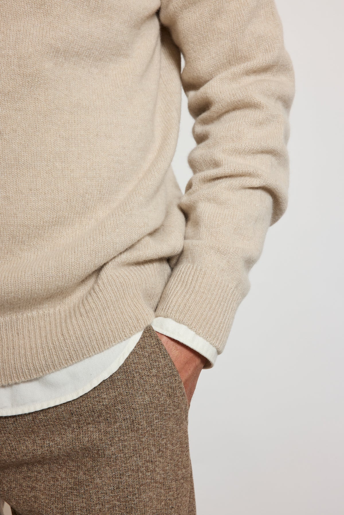 POLO EN CACHEMIRE BEIGE