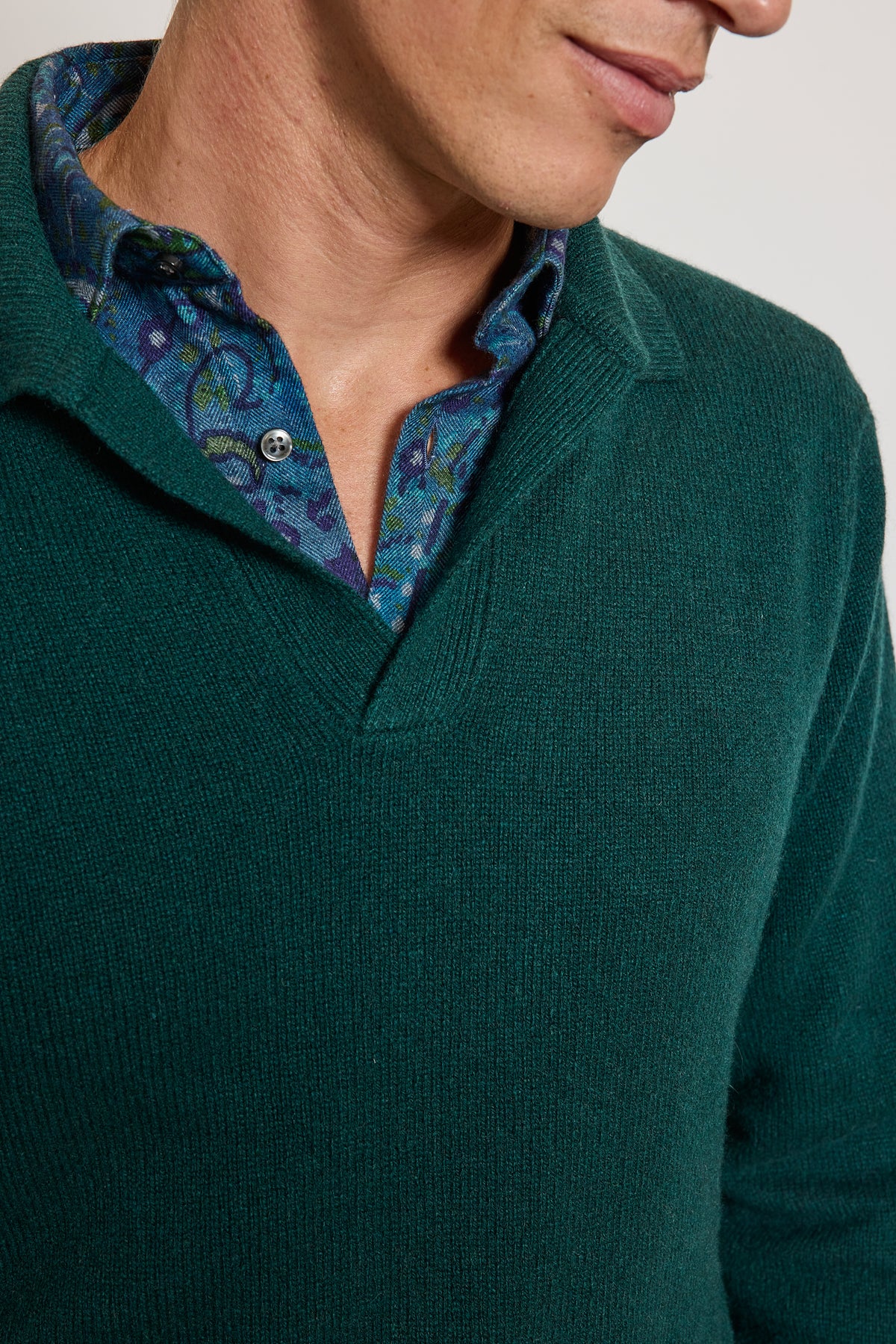 CASHEMERE POLO FORESTGREEN