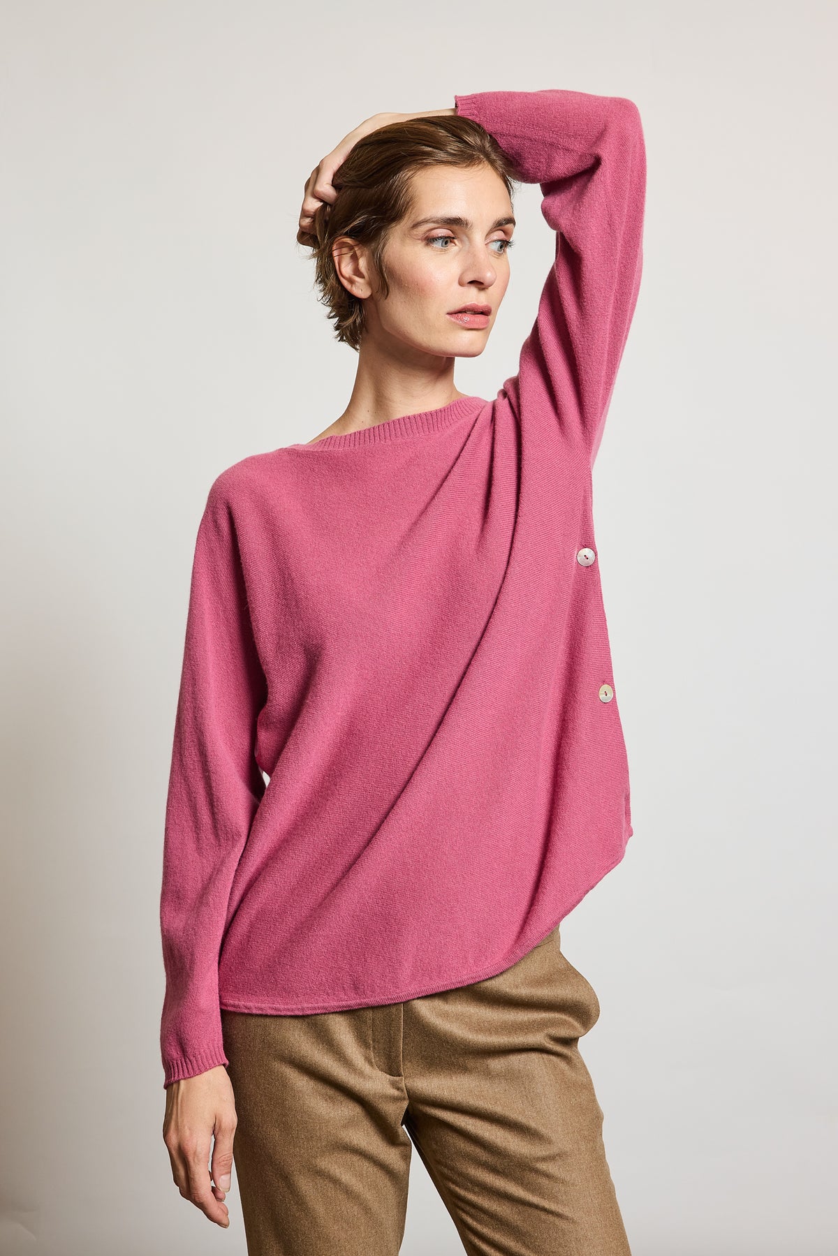 PULL EN LAINE ET CACHEMIRE BRUYÈRE