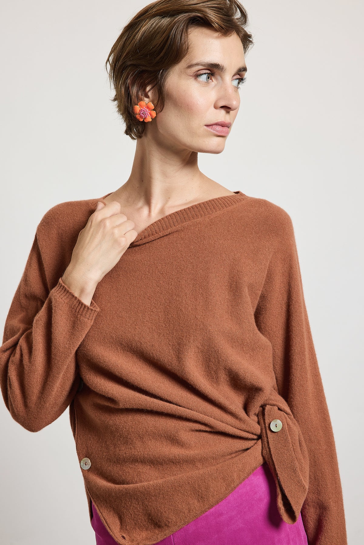PULL EN LAINE ET CACHEMIRE CARAMEL