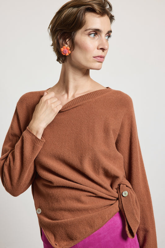 PULL EN LAINE ET CACHEMIRE CARAMEL
