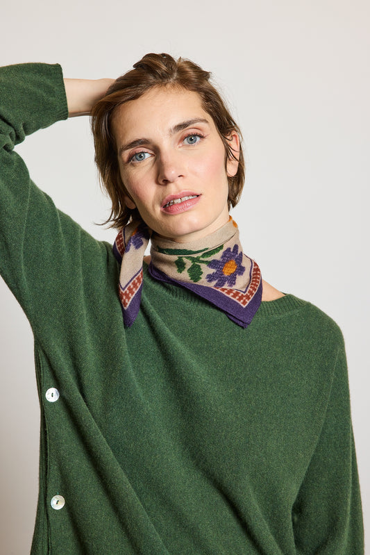 PULL EN LAINE ET CACHEMIRE FORÊT