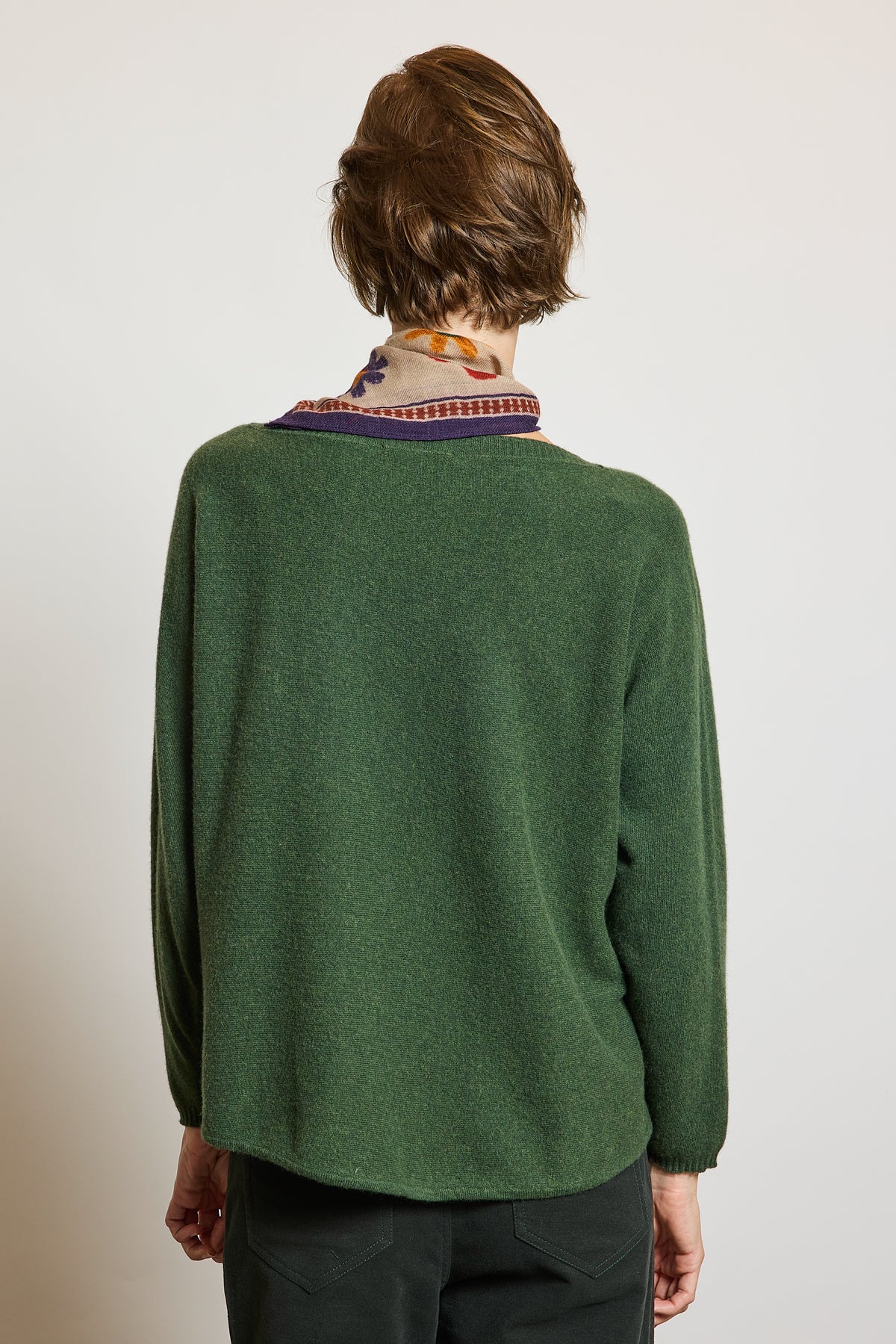 WOOL CASHMERE SWEATER FORESTGREEN
