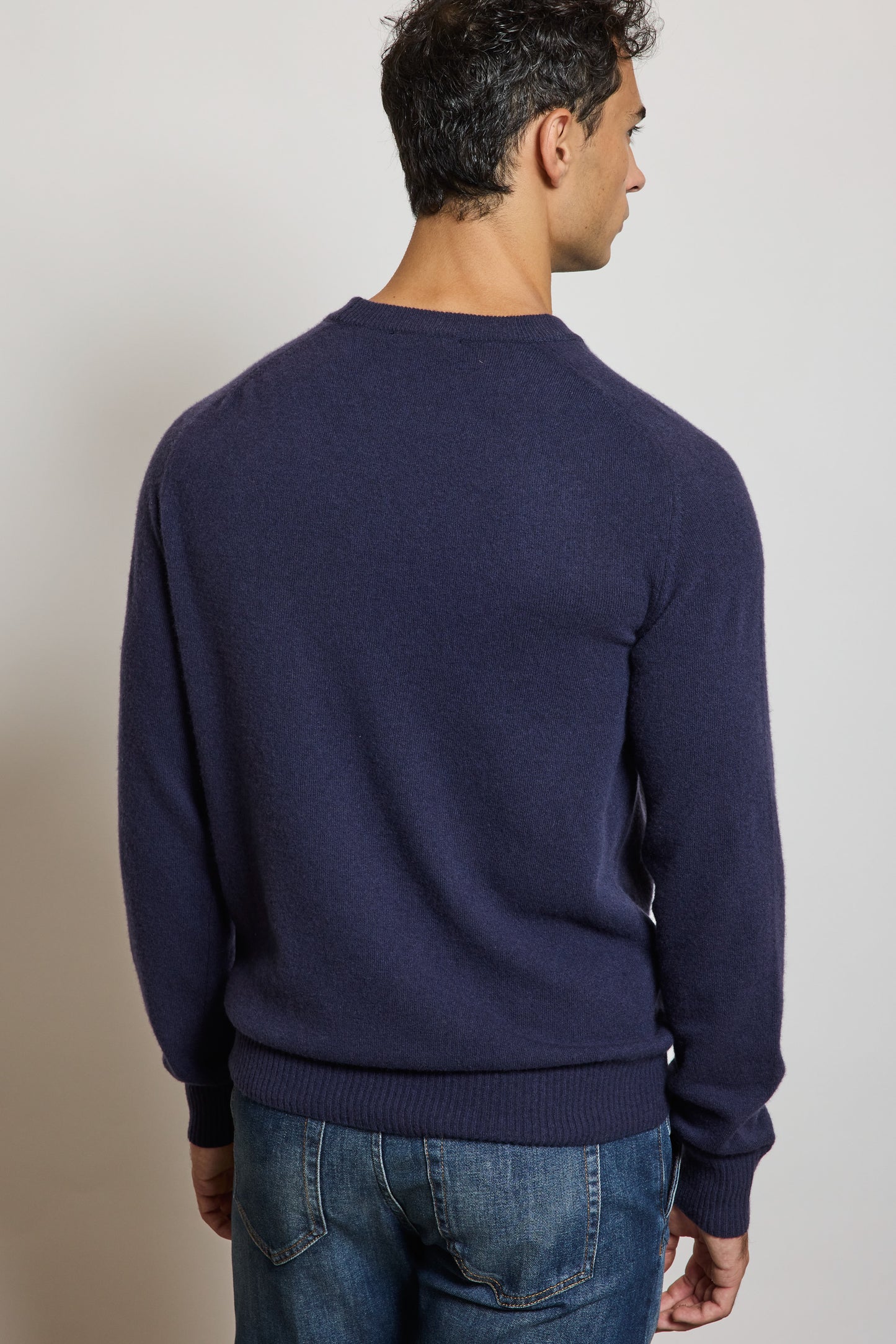PULL EN LAINE ET CACHEMIRE MARINE