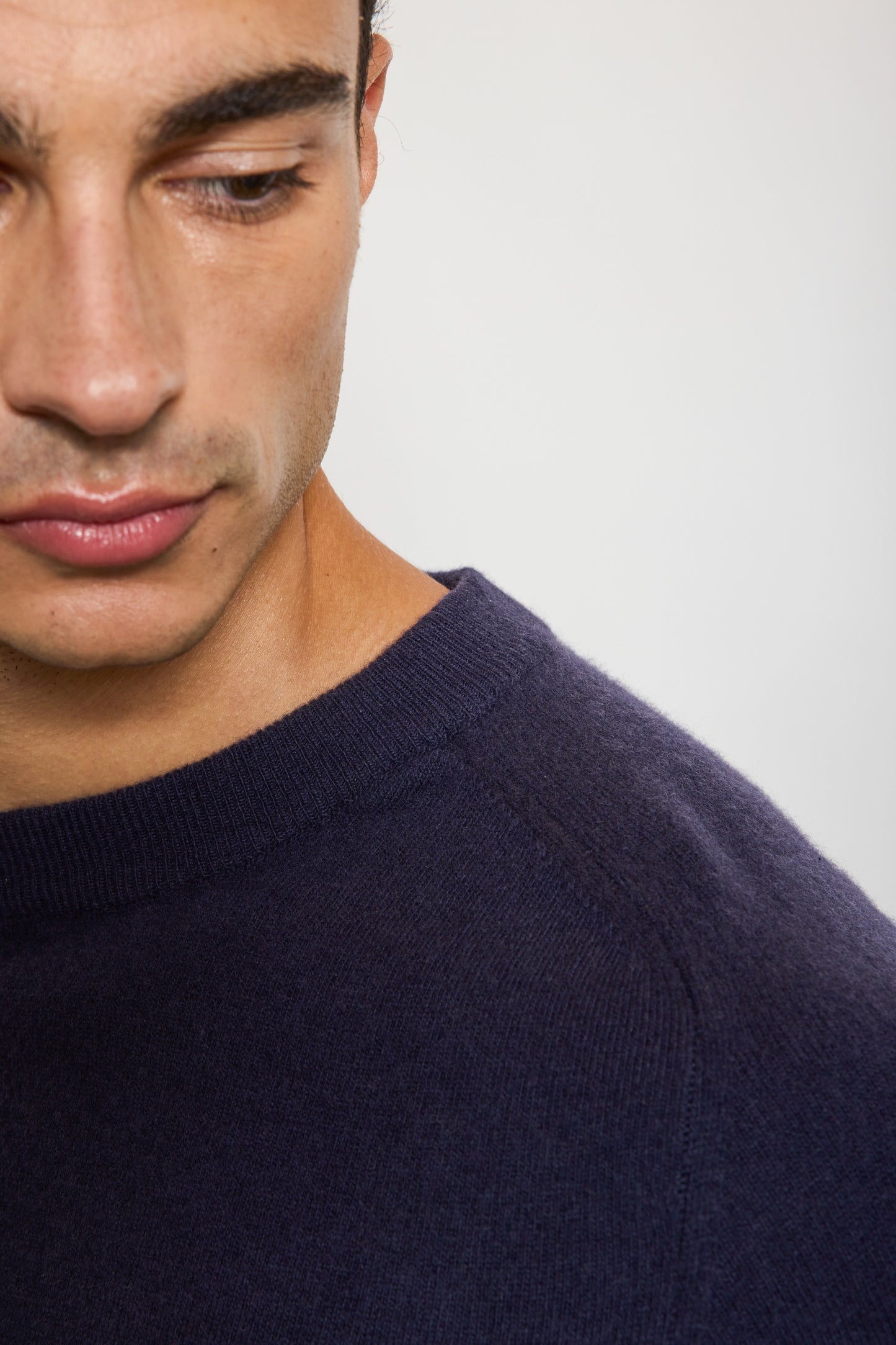 PULL EN LAINE ET CACHEMIRE MARINE